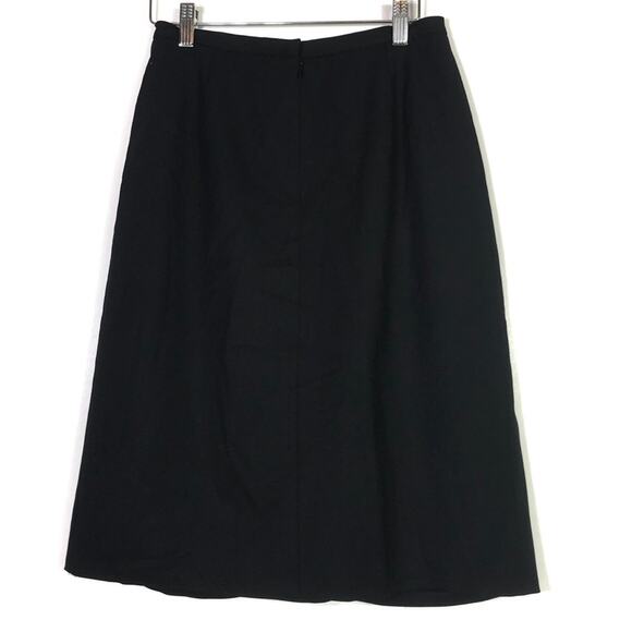 Lafayette 148 New York Pleated Black A-Line Wool Skirt 2 EUC - Picture 4 of 8